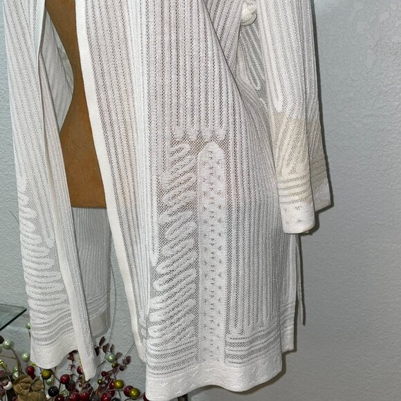 NWT $265 White Heritage Fit Sweater MING WANG XL - Picture 3 of 6
